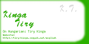 kinga tiry business card